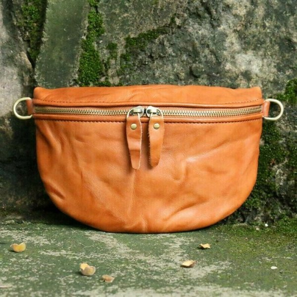 Premium leather belt bag-handmade