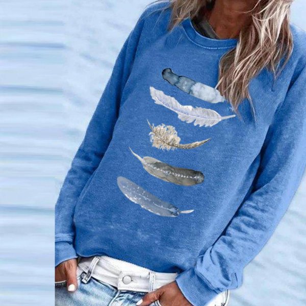 Dream Feather Long-Sleeved Sweatshirt