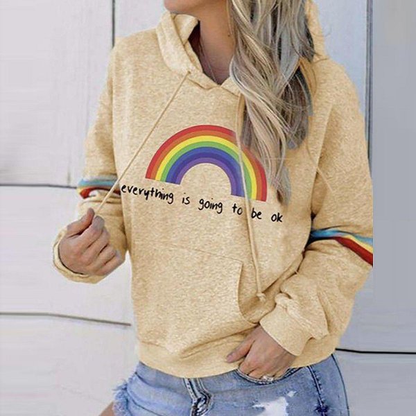 Cute Cartoon Print Long Sleeve Hoodie