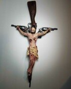 Holy Wood Guns God and hanging sculpture figure