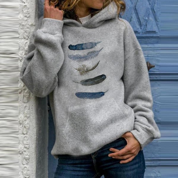 Modern Print 3/4 Sleeve Sweatshirt