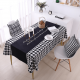 Thick suede plaid tablecloth