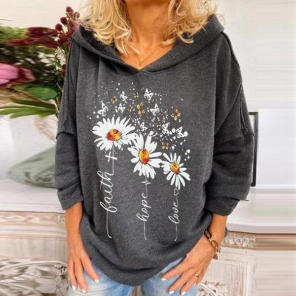 Sporty Print Long Sleeve Sweatshirt