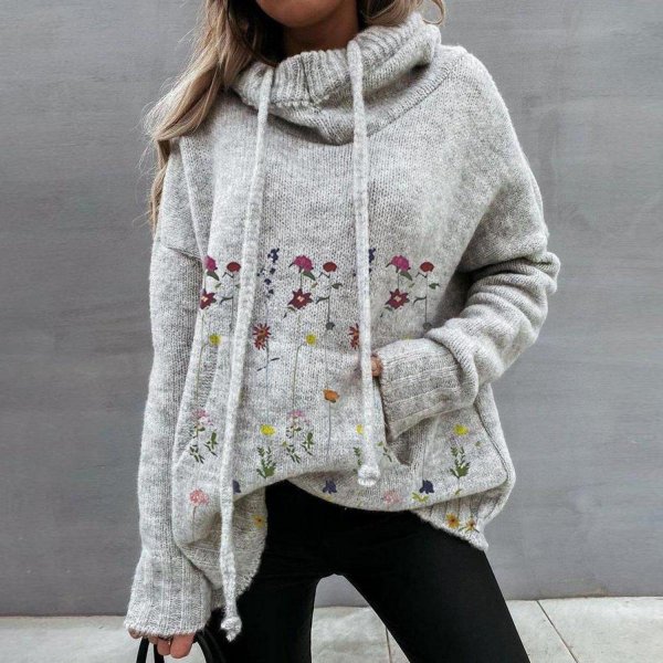 Youthful Print Long Sleeve Sweatshirt