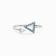 WE ARE LIKE A REALLY SMALL TRIBE AQUAMARINE BLUE TRIANGLE RING