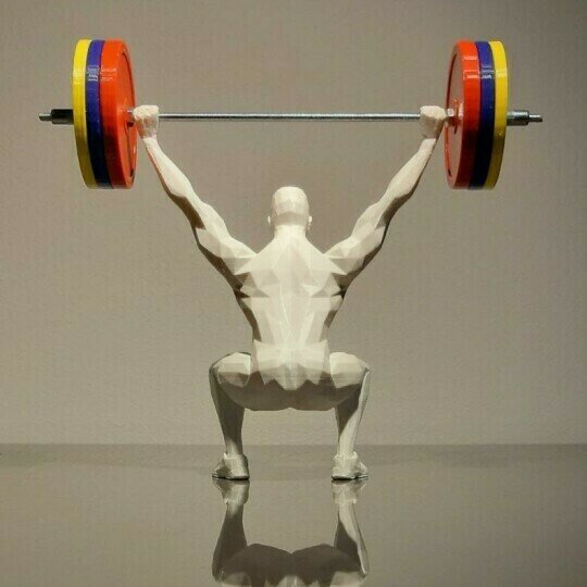 Weightlifting Crossfit Powerlifting Statue-- Desk Motivator